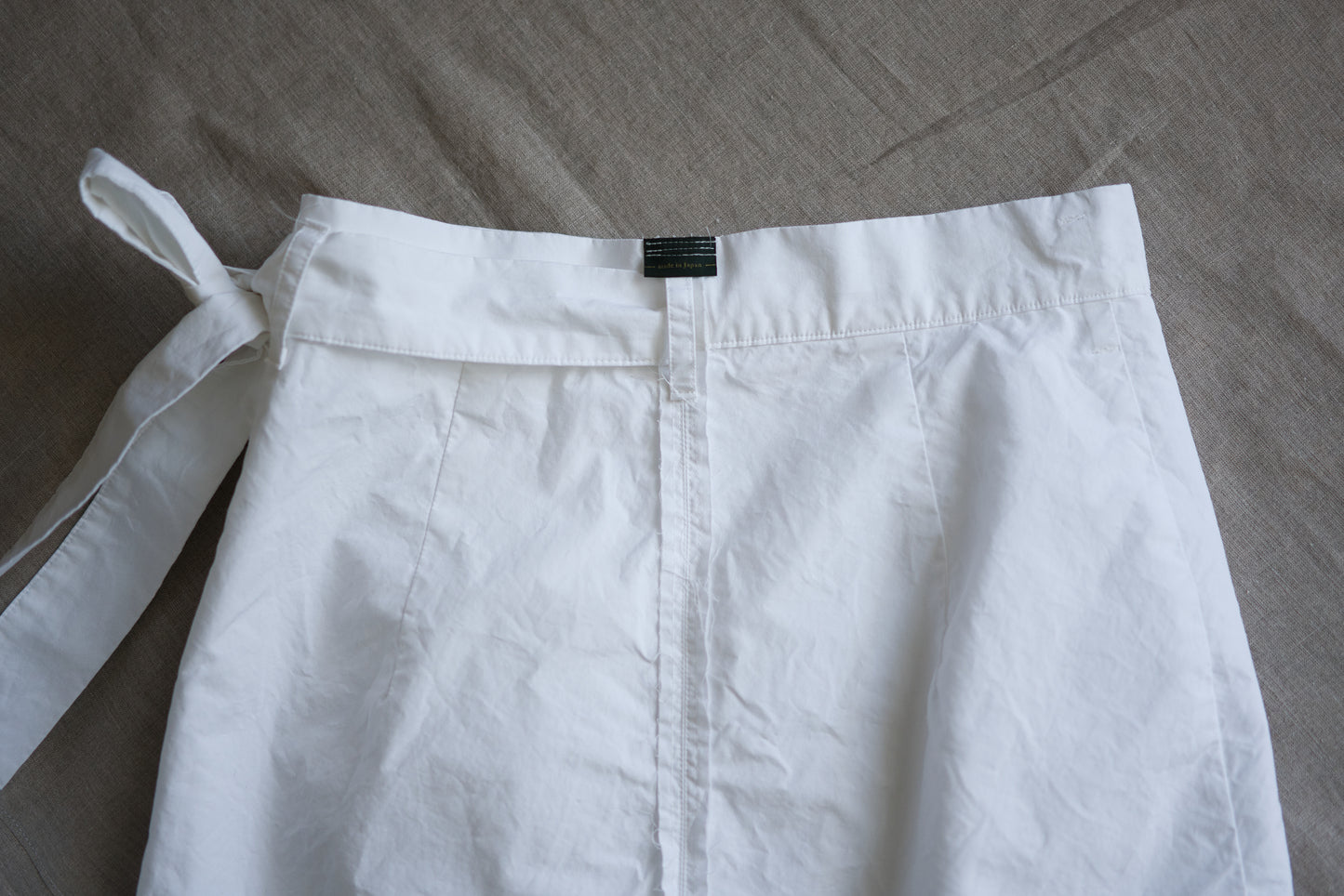 高密度コットンラップスカート/High-density cotton wrap skirt/Light white