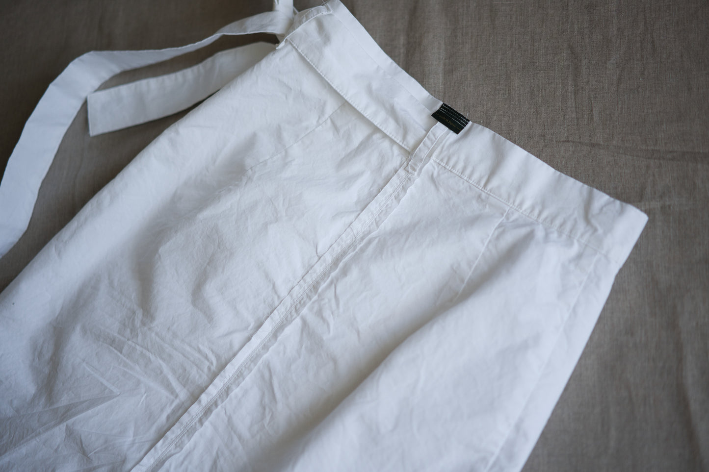 高密度コットンラップスカート/High-density cotton wrap skirt/Light white