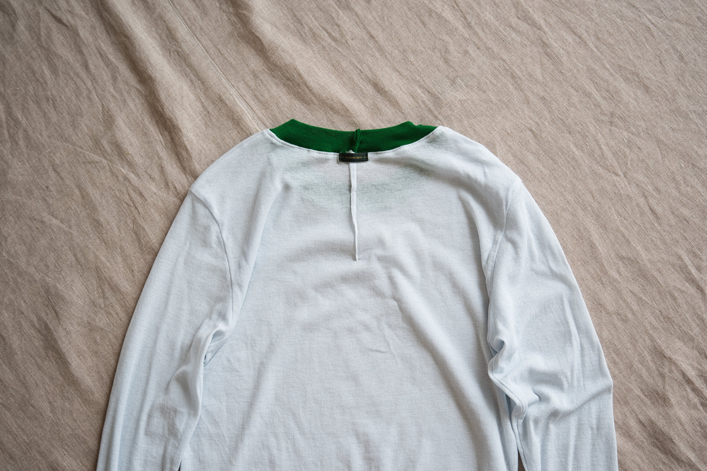 Sheer Rib RInger Long Sleeve/Light-blue(Green)