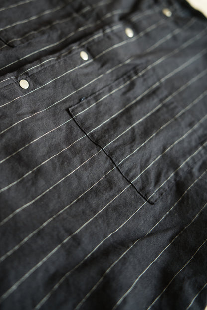 Linen Rayon Pinstripes Sleeveless/Midnight Navy(White Pins)