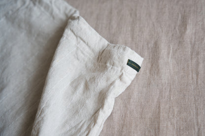 Linen Rayon Pinstripes Skirt/Ecru(White Pins)