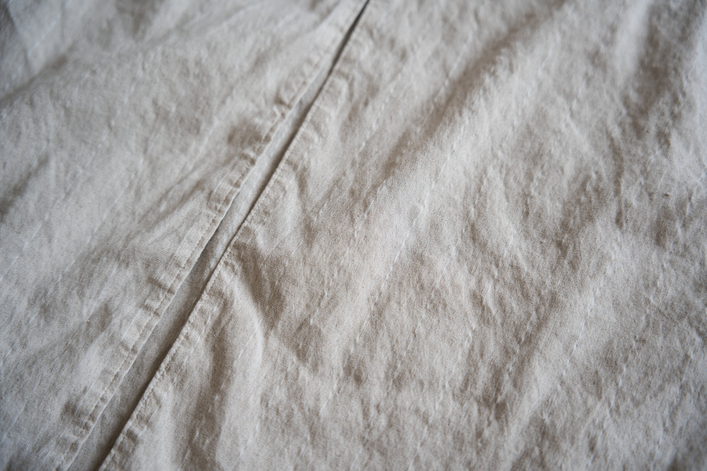 Linen Rayon Pinstripes Skirt/Ecru(White Pins)