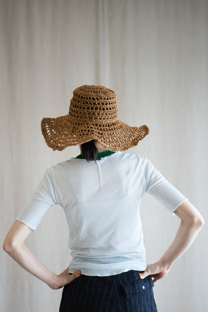 Sheer Rib RInger Half Sleeve/Light-blue(Green)