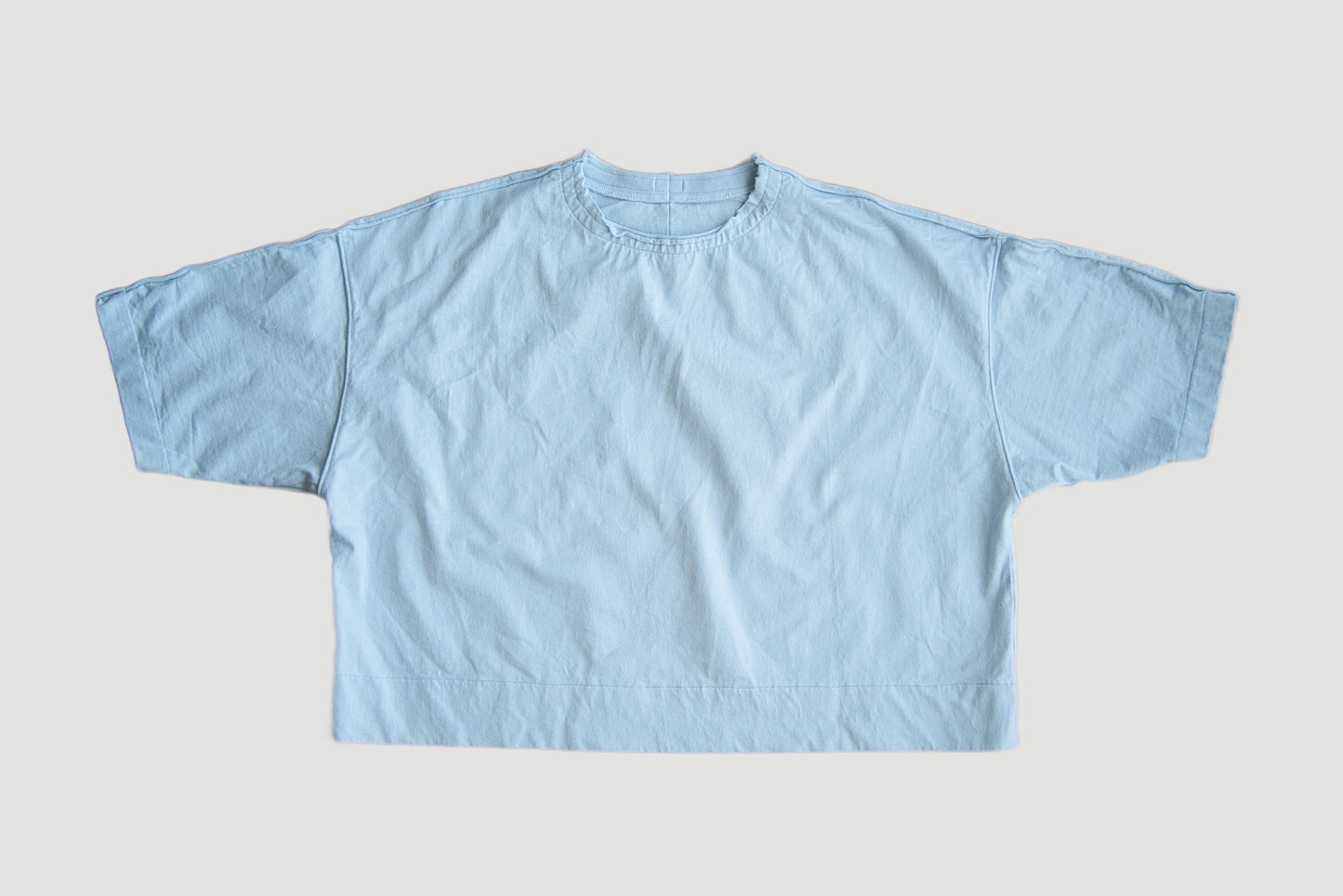 クロップドTシャツ/Cropped T-shirt/Light blue