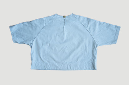 クロップドTシャツ/Cropped T-shirt/Light blue