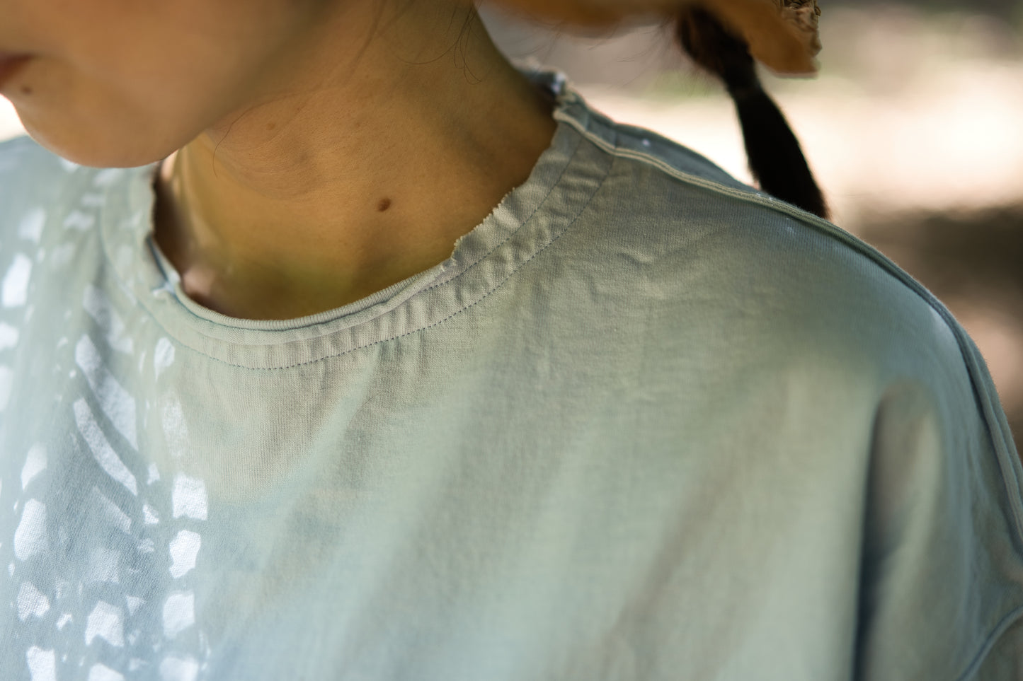 クロップドTシャツ/Cropped T-shirt/Light blue