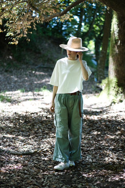 クロップドTシャツ/Cropped T-shirt/Off white