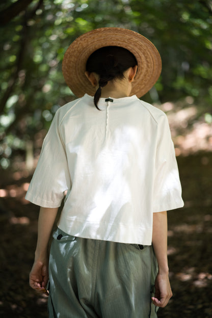 クロップドTシャツ/Cropped T-shirt/Off white