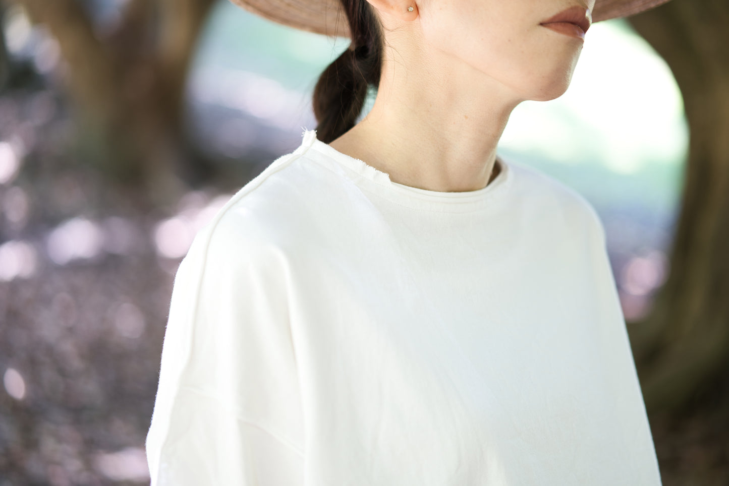 クロップドTシャツ/Cropped T-shirt/Off white