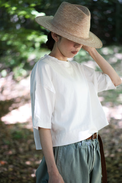 クロップドTシャツ/Cropped T-shirt/Off white