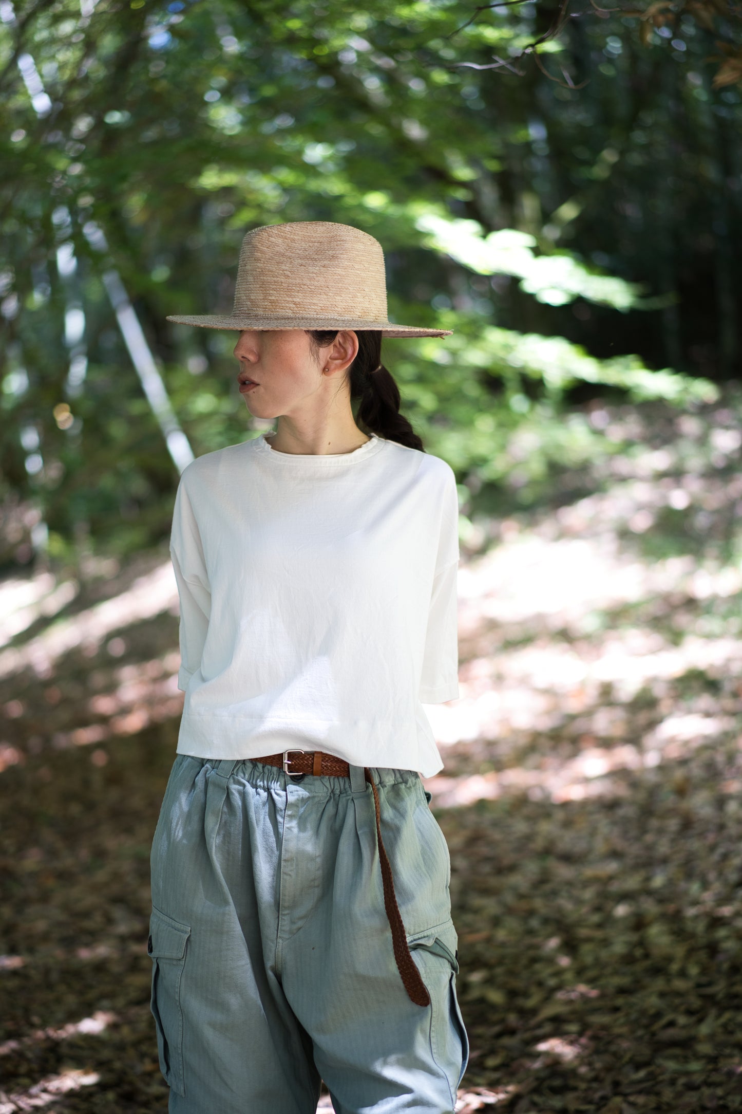 クロップドTシャツ/Cropped T-shirt/Off white