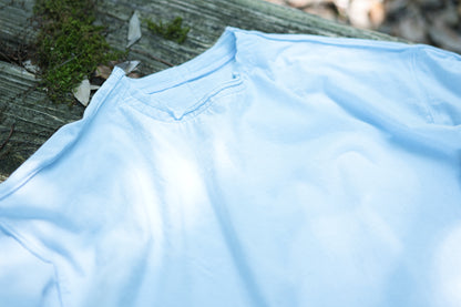 クロップドTシャツ/Cropped T-shirt/Light blue