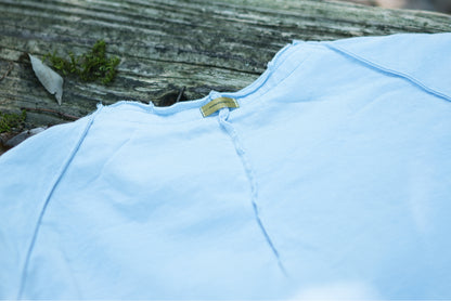 クロップドTシャツ/Cropped T-shirt/Light blue