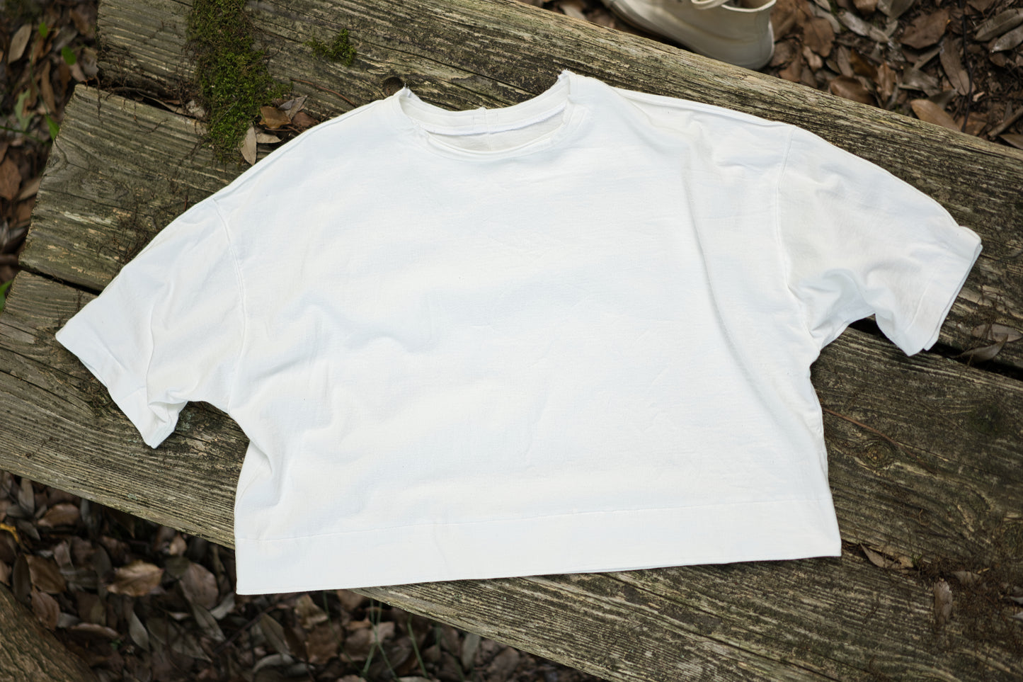 クロップドTシャツ/Cropped T-shirt/Off white