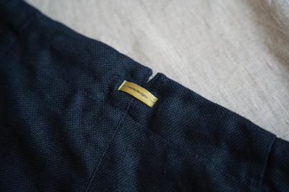 Oxford Linen Wide Pants/Night Navy