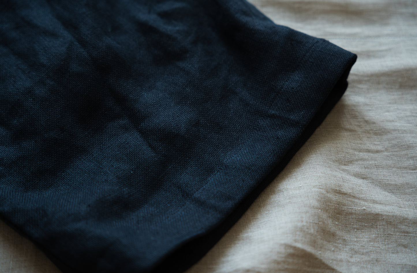 Oxford Linen Wide Pants/Night Navy