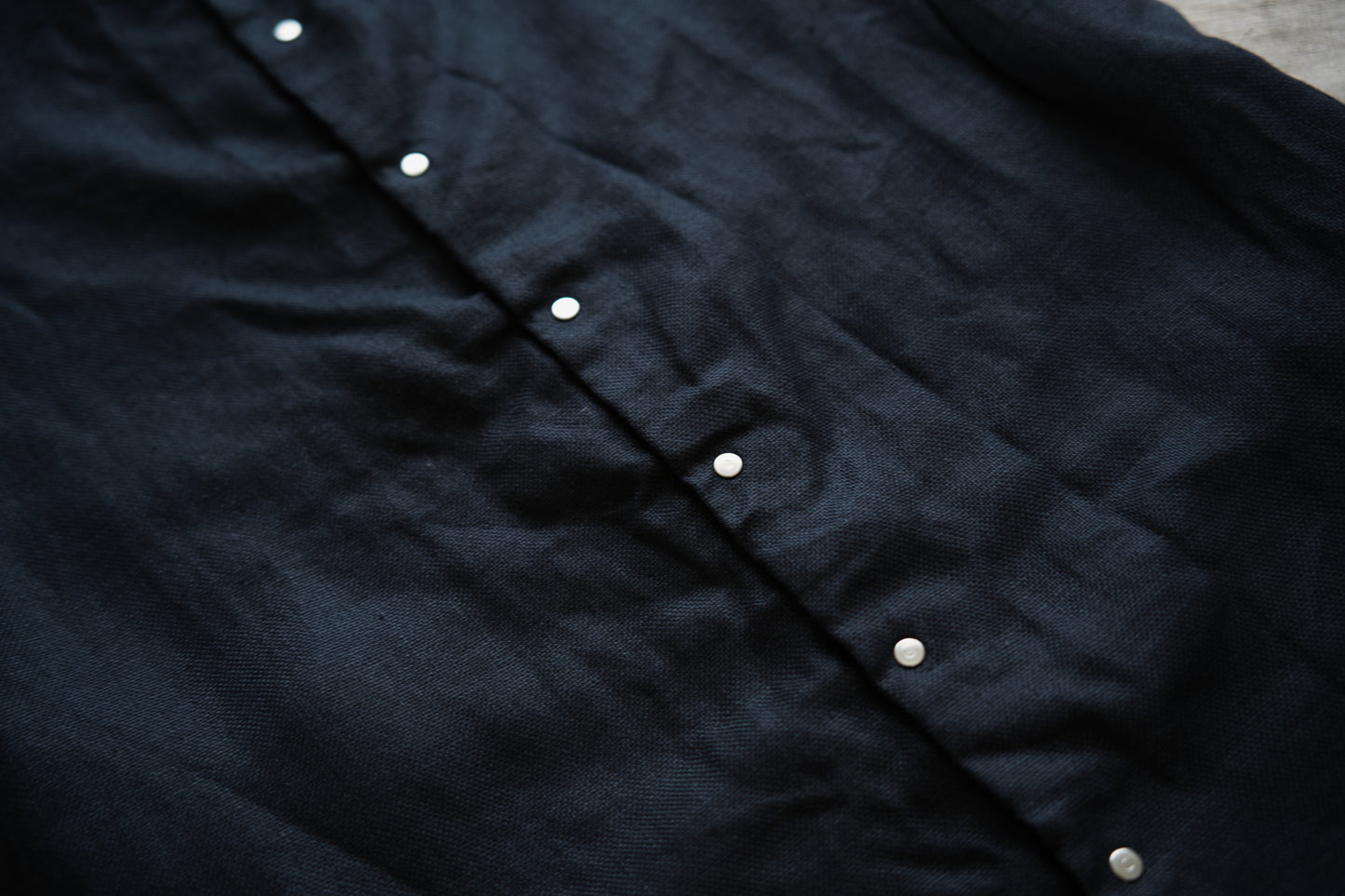 Oxford Linen Fringe Dress/Night Navy