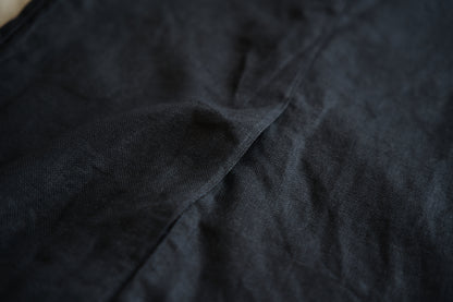Oxford Linen Fringe Dress/Night Navy