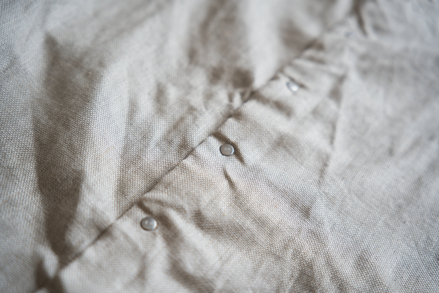 Oxford Linen Fringe Dress/Ecru