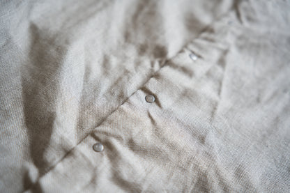 Oxford Linen Fringe Dress/Ecru
