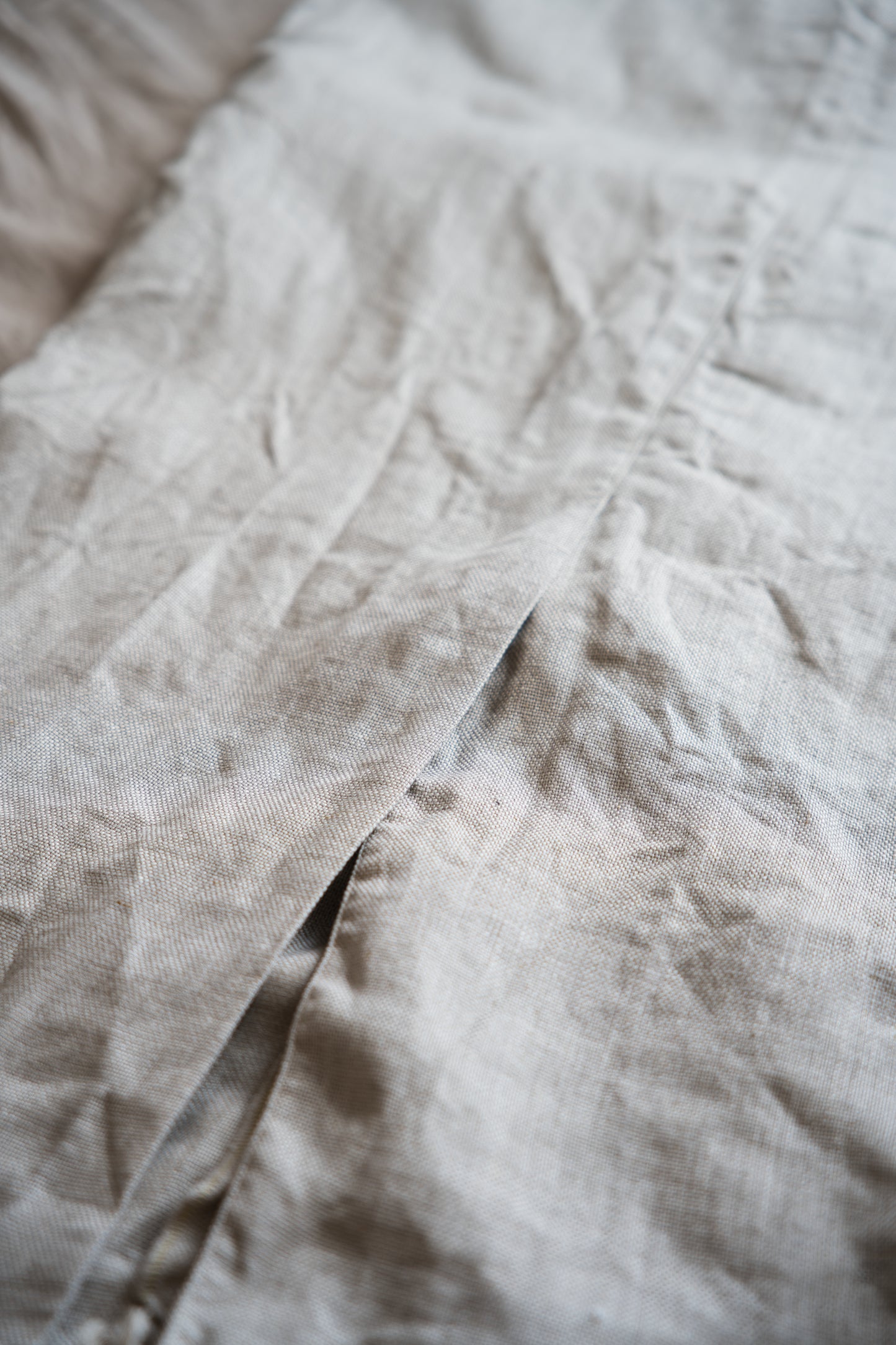 Oxford Linen Fringe Dress/Ecru
