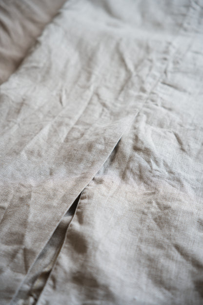 Oxford Linen Fringe Dress/Ecru