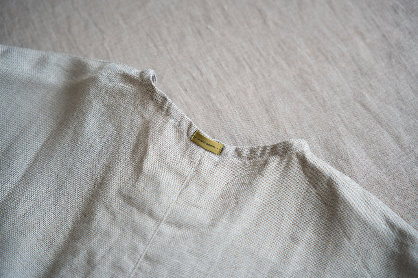 Oxford Linen Fringe Dress/Ecru