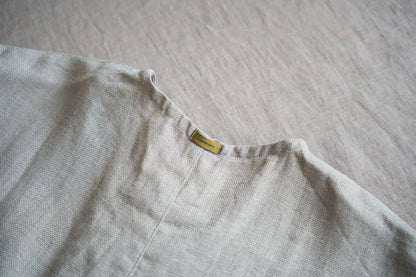 Oxford Linen Fringe Dress/Ecru