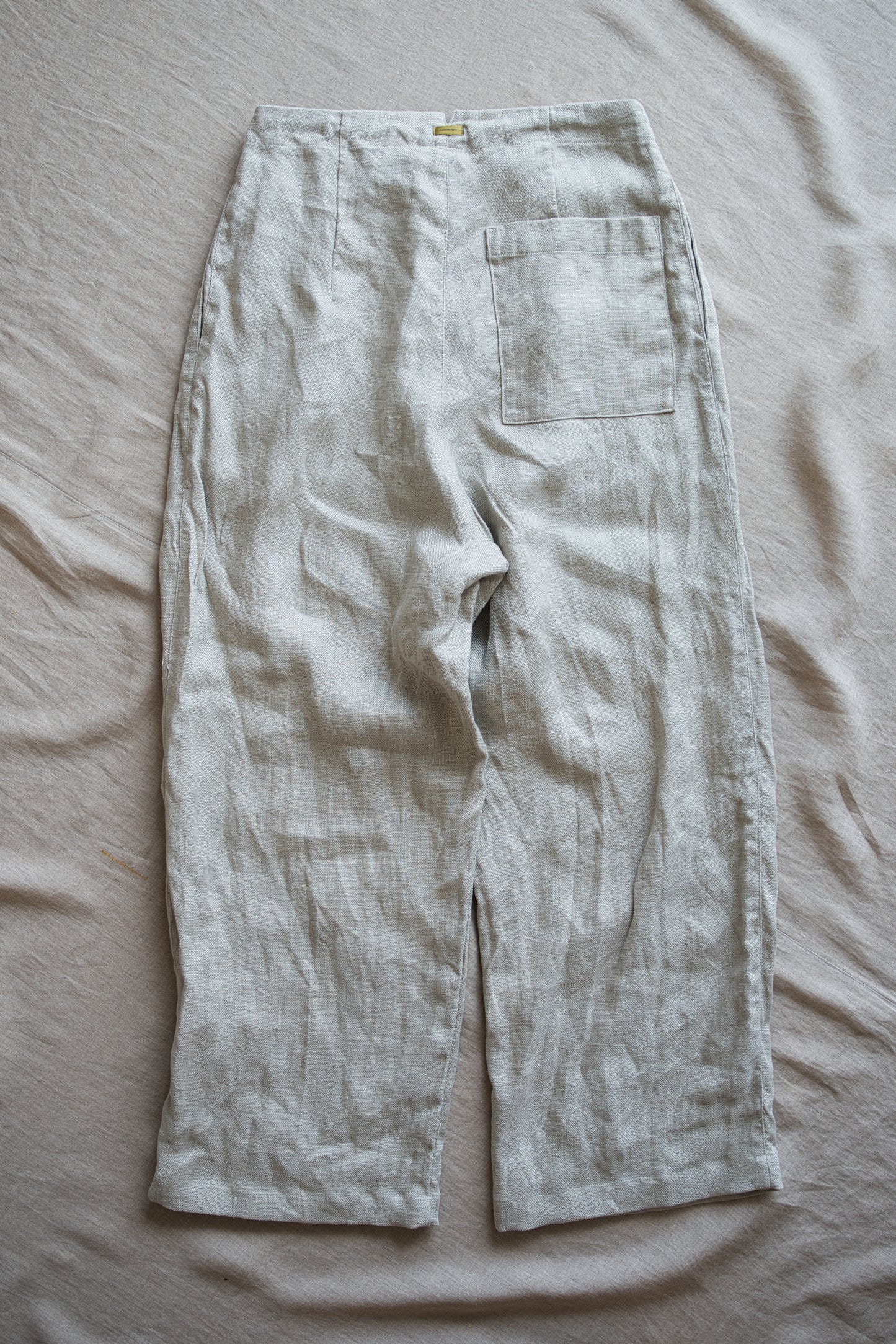 Oxford Linen Wide Pants/Ecru
