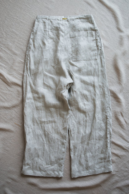 Oxford Linen Wide Pants/Ecru