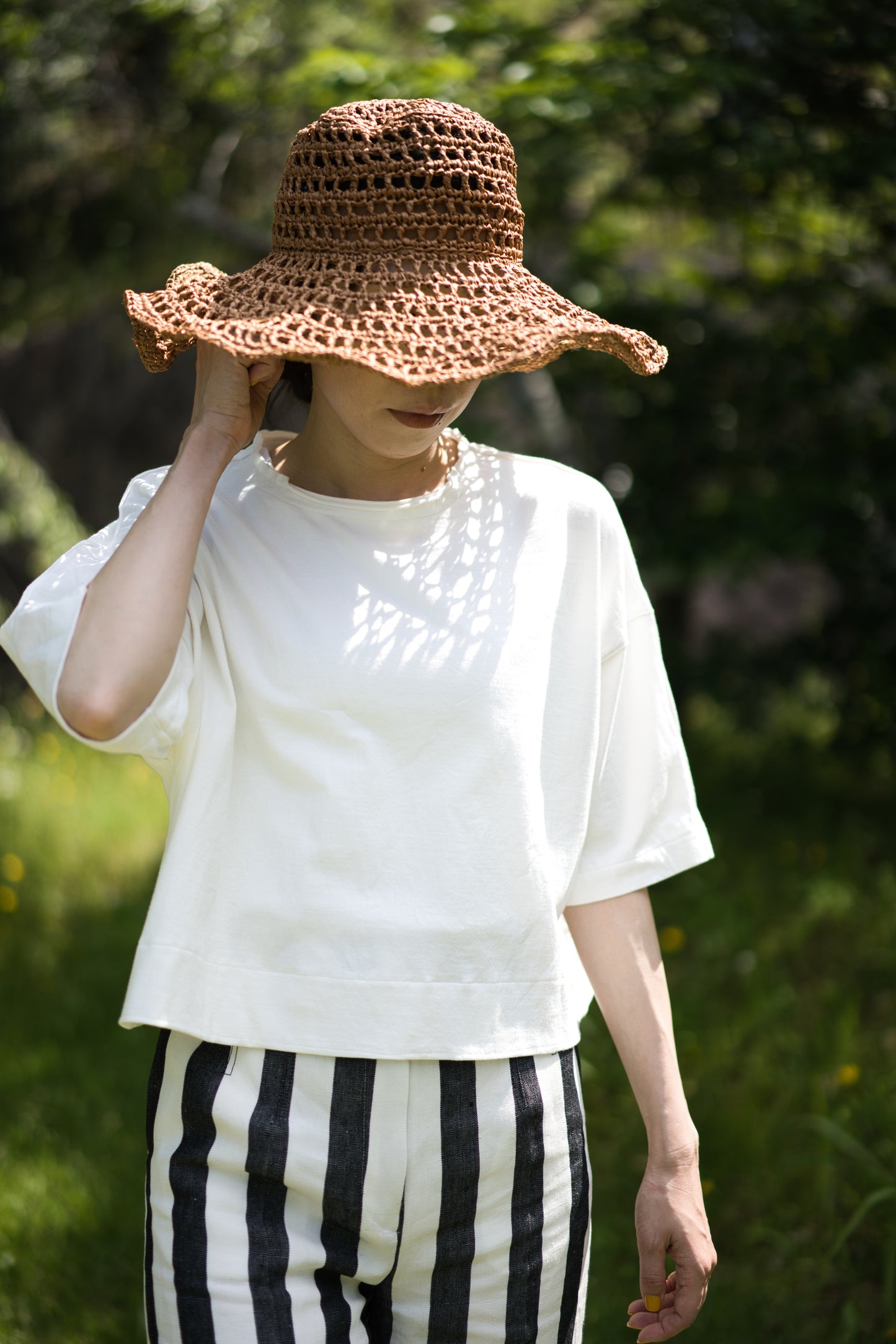 クロップドTシャツ/Cropped T-shirt/Off white