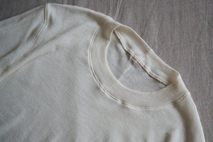 シアーリブクルーロングT/Sheer Rib Crewneck Long-Sleeved T/White Chalk