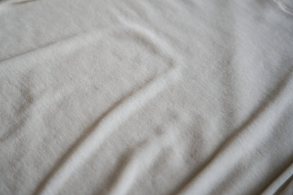シアーリブクルーロングT/Sheer Rib Crewneck Long-Sleeved T/White Chalk