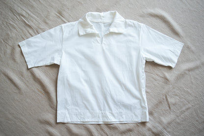 Prime Cotton V-neck Polo/White