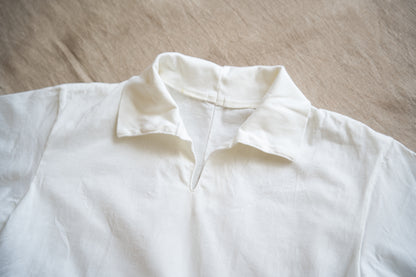 Prime Cotton V-neck Polo/White