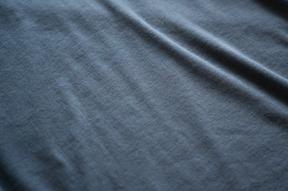シアーリブクルーロングT/Sheer Rib Crewneck Long-Sleeved T/Gray Navy
