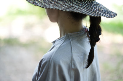 クロップドTシャツ/Cropped T-shirt/Sand gray