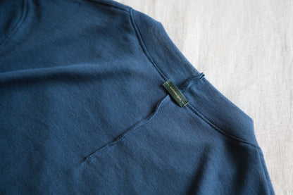 シアーリブクルーロングT/Sheer Rib Crewneck Long-Sleeved T/Gray Navy