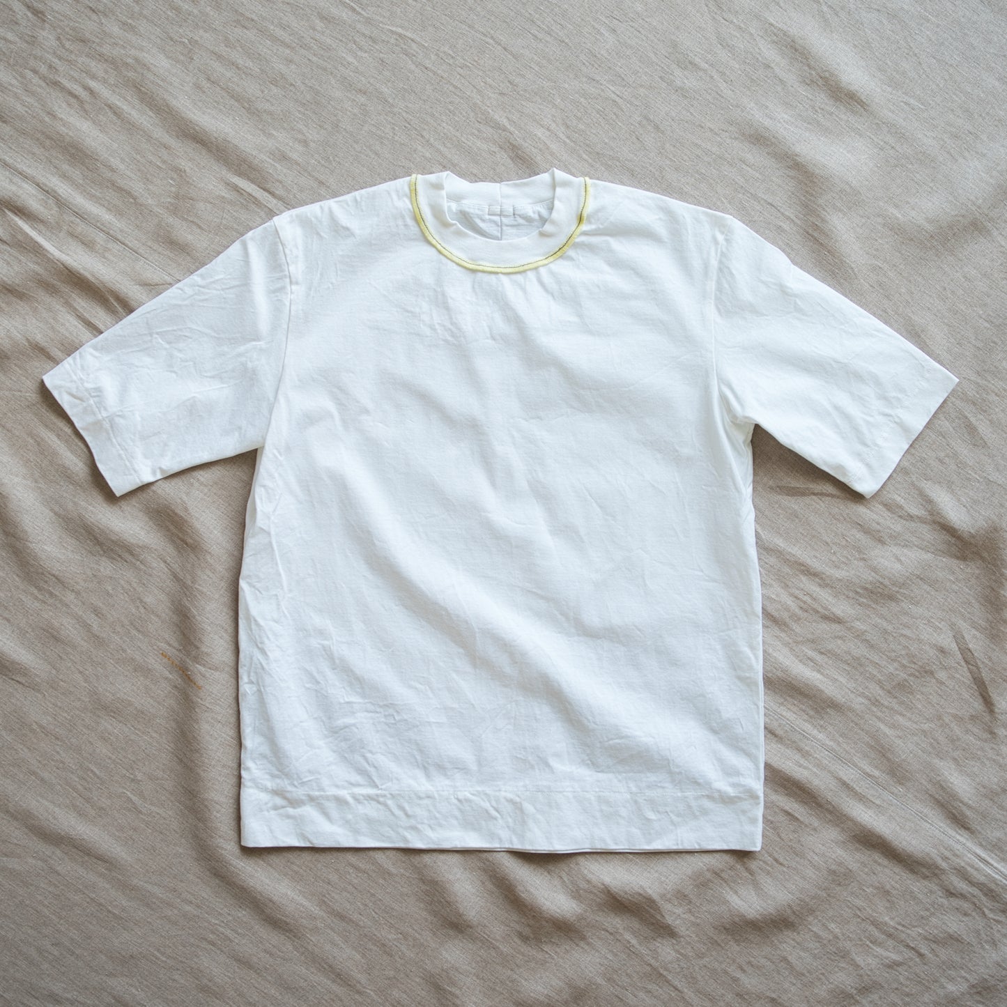 Prime Cotton Rim Regular T/White