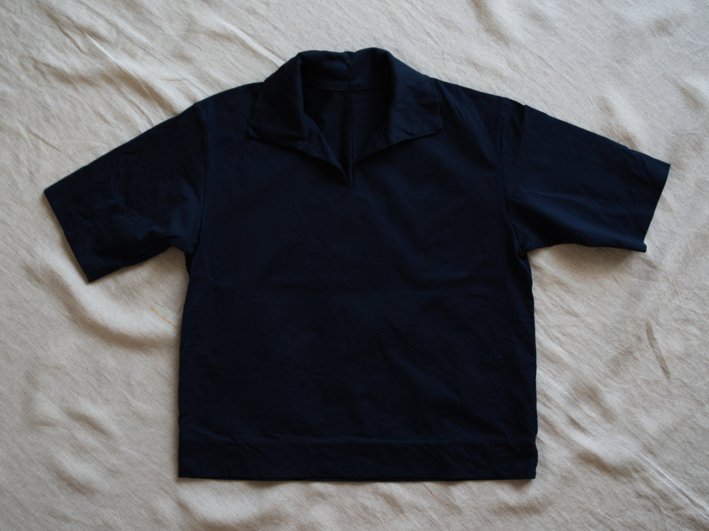 Prime Cotton V-neck Polo/Navy