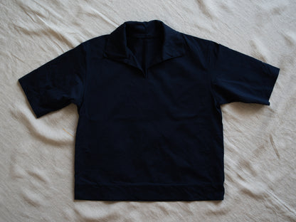 Prime Cotton V-neck Polo/Navy