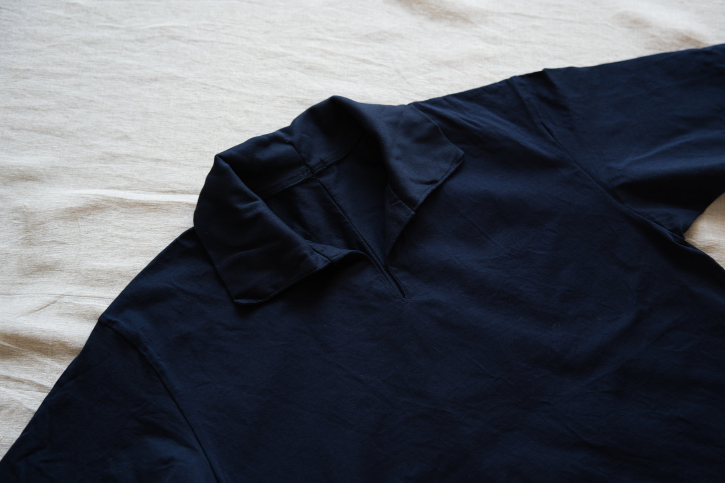 Prime Cotton V-neck Polo/Navy