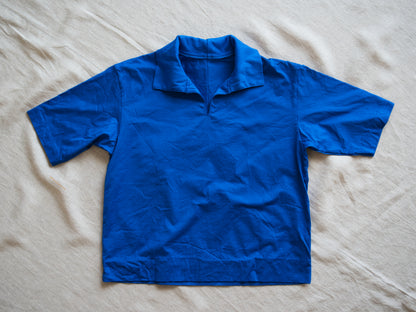 Prime Cotton V-neck Polo/Royal Blue