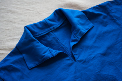Prime Cotton V-neck Polo/Royal Blue