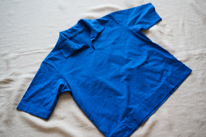 Prime Cotton V-neck Polo/Royal Blue