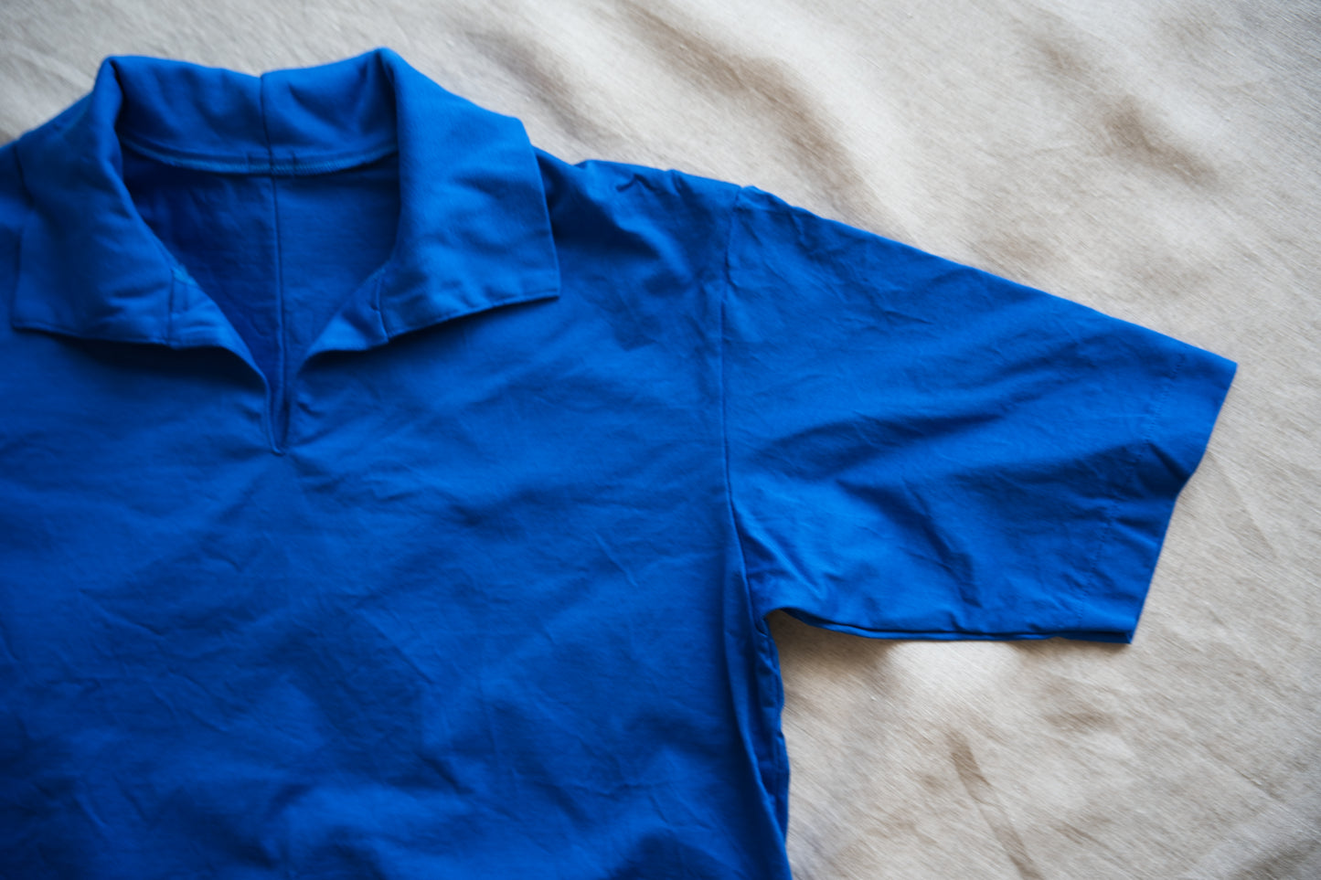 Prime Cotton V-neck Polo/Royal Blue