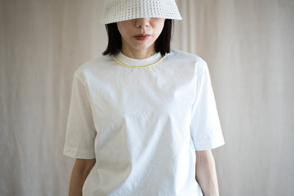 Prime Cotton Rim Regular T/White