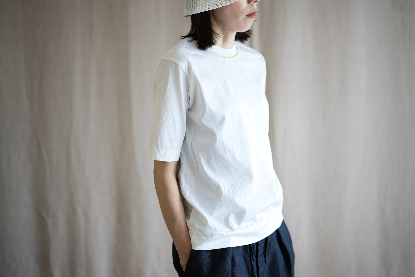 Prime Cotton Rim Regular T/White