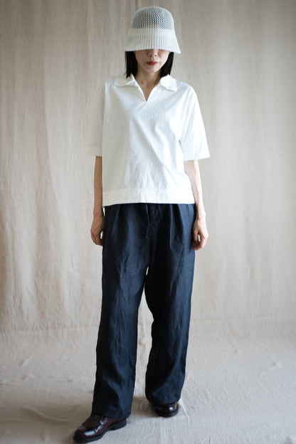 Prime Cotton V-neck Polo/White