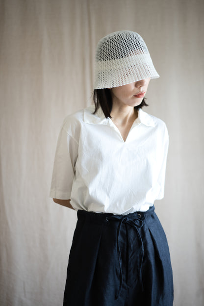 Prime Cotton V-neck Polo/White